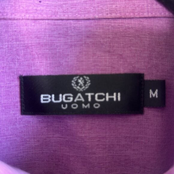 Bugatchi Uomo Men's Vintage Purple Modal Blend Long Sleeve Shirt Size Medium - Picture 5 of 8